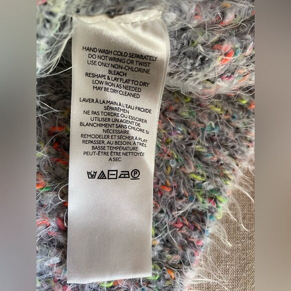 Free People Sweater Women Pullover Gray Preppy Stardust Comfy Holiday Top Sz M - Picture 11 of 12